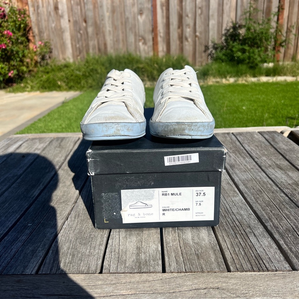*As Is* Rag & Bone ‘Rb1’ Backless Mule Sneaker Wh… - image 2